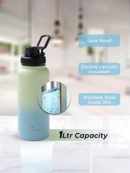 The Better Home - Iron Flask Insulated Bottle with Screw Cap (1L) Blue-Maroon