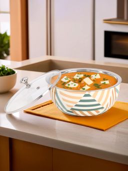 The Better Home - SS Curry Casserole with Glass Lid (1500ml)