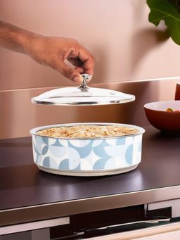 The Better Home - SS Roti Casserole with Glass Lid (1500ml)
