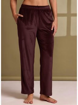 TAG 7 - Women Burgundy Velvet Lounge Pant