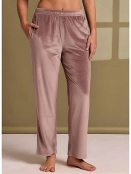 TAG 7 - Women Rose Gold Velvet Lounge Pant