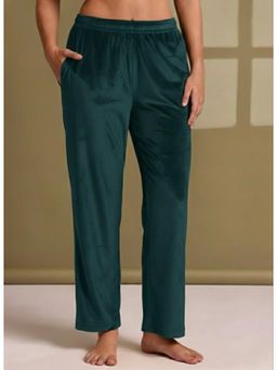 TAG 7 - Women Teal Velvet Lounge Pant
