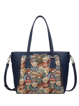 HENNEY BEAR - Green Bear Handbag with Detachable Strap