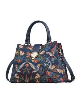 HENNEY BEAR - Blue Hummingbird Top Handbag with Detachable Strap