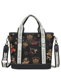 HENNEY BEAR - Crown Bear Top Handbag with Detachable Strap
