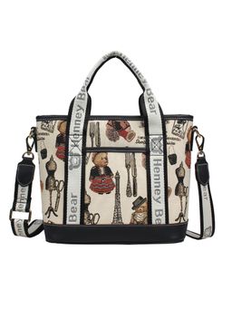 HENNEY BEAR - Paris Bear Top Handbag with Detachable Strap