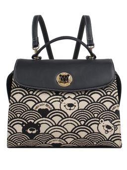 HENNEY BEAR - Black Wave Backpack with Detachable Strap