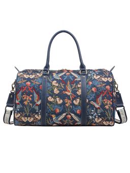 HENNEY BEAR - Blue Hummingbird Duffle Bag with Detachable Strap