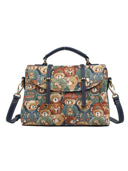 HENNEY BEAR - Green Bear Top Handbag with Detachable Strap