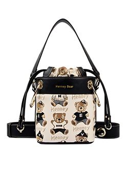 HENNEY BEAR - Password Bucket Bag with Detachable Strap