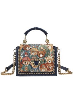 HENNEY BEAR - Navy Blue Bear Sling Bag with Detachable Strap