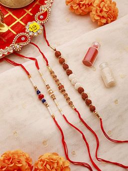 Aatmana - Rudraksh Beaded Spritual Rakhi with Roli Chawal