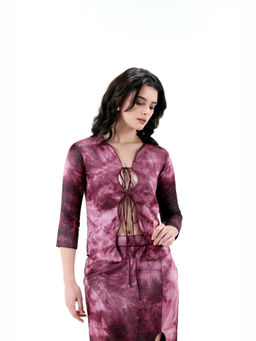 XAYA - Penelope Shimmer Purple Top