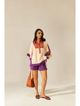 SPACE - Haya Dogwood Mini Kaftan Multicolor Shirt With Shorts