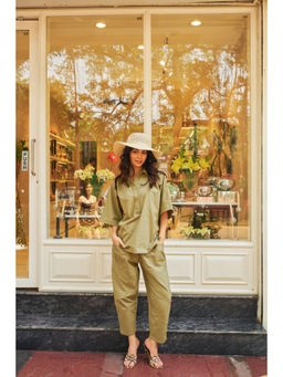 SPACE - Ikigai Aloe Khaki Shirt With Pant