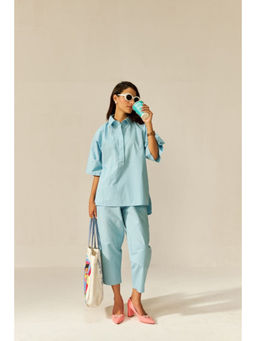 SPACE - Ikigai Azure Blue Shirt With Pant