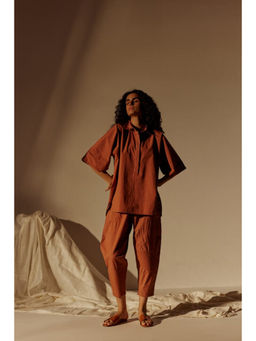 SPACE - Ikigai Brick Dust Brown Shirt With Pant