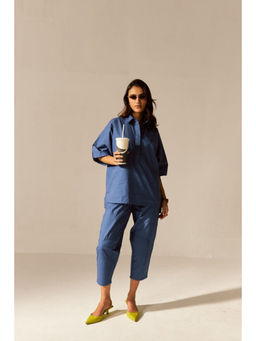 SPACE - Ikigai Coastal Blue Shirt With Pant