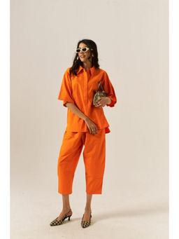SPACE - Ikigai Persimmon Orange Shirt With Pant