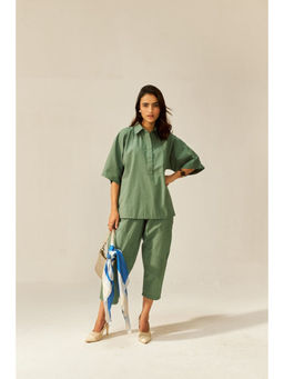 SPACE - Ikigai Sea Spray Green Shirt With Pant