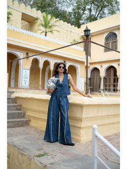 SPACE - Isabelle Blue Shirt With Pant