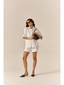SPACE - Meethi Lassi White Shirt With Shorts
