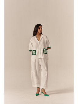 SPACE - Naturally Pretty White Shirt With Pant