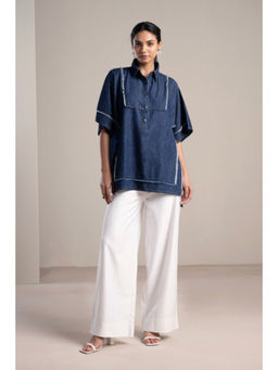 SPACE - Off Script Blue Top With Pant