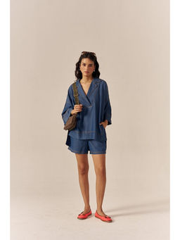SPACE - Yous Blue Top And Shorts