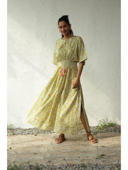 CANOOPI - Yellow Paisley Smocked Dress