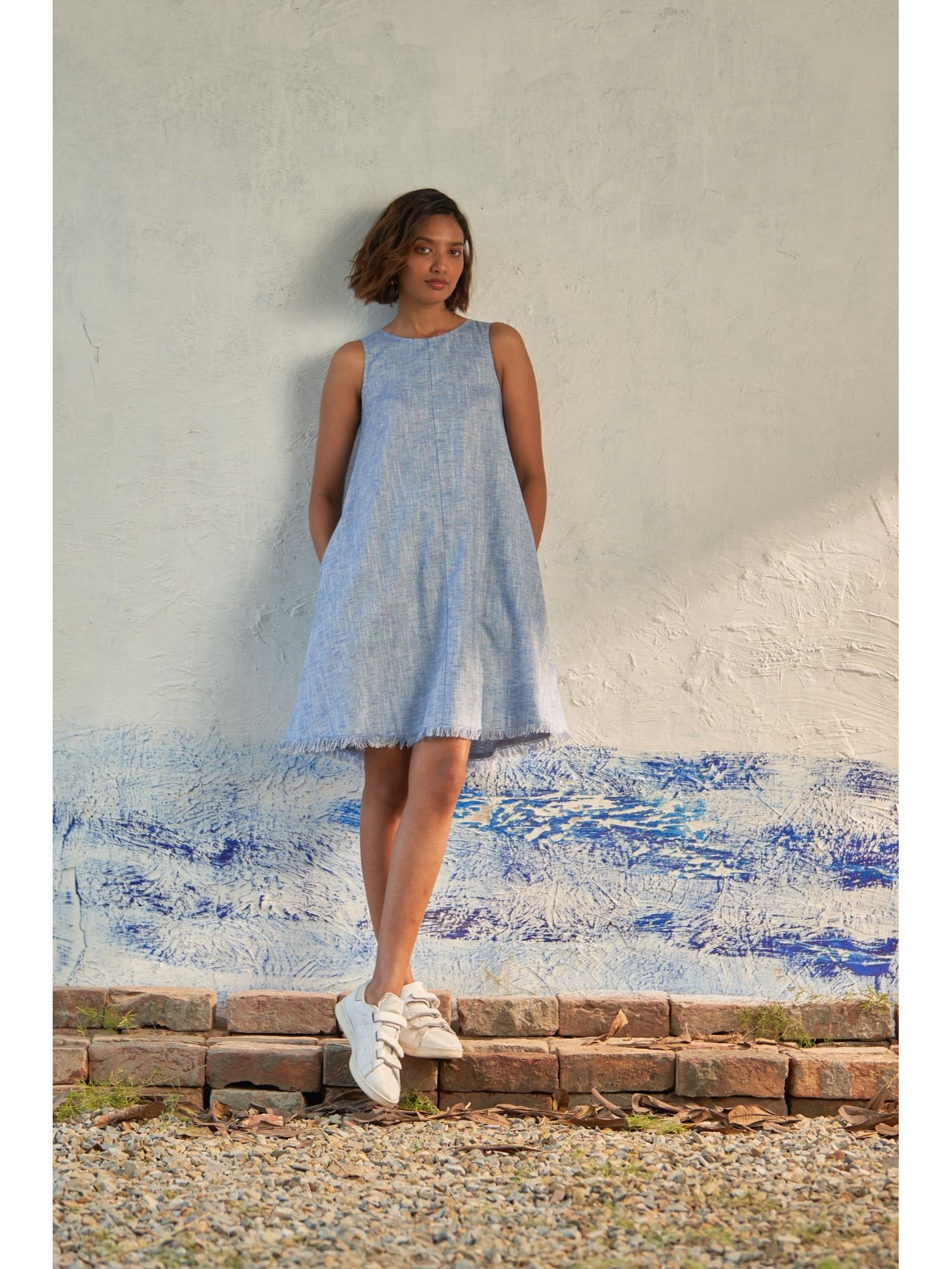canoopi Blue Brooks Sleeveless Dress-picture-38