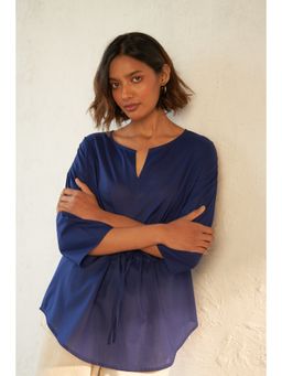 CANOOPI - Blue Muriel Gathered Top