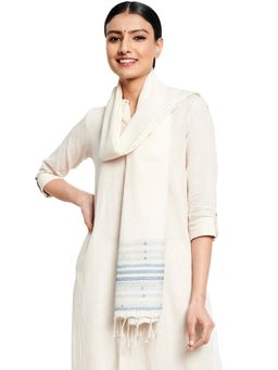 Fabindia - Cotton Lambadi Stole (Off White)