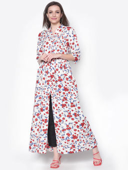Sera - White Floral Maxi Dress