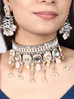 BeAbhika - Pink Wink Choker Necklace