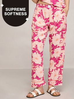 Nykd by Nykaa - Breezy Rayon Pyjama With Elasticated Waist & Pockets, Pink - NYS142