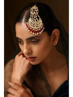 SWABHIMANN - Arshia Red Polki Passa