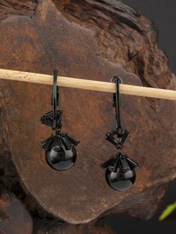 E2O - Mettalic Plated Stone Crafted Contemporary Drop Earrings