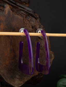 E2O - Purple Circular Hoop Earrings