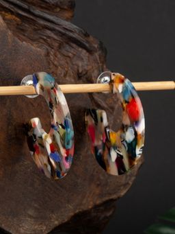 E2O - Multicolour Circular Hoop Earrings