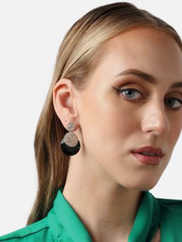 Sohi - Gold Plated Party Designer Stone Drop Earring for Women