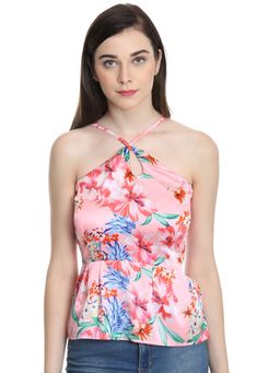 Dodo & Moa - Pink Floral Western Wear Top