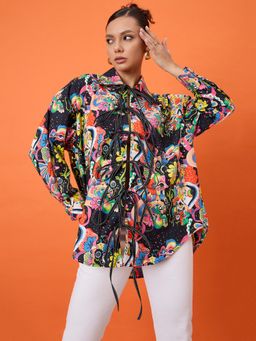 Uptownie - Printed Tie-Up Full Sleeve Cotton Shirt