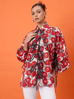 Uptownie - Printed Tie-Up Full Sleeve Cotton Shirt