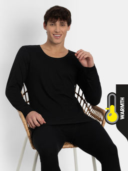 Jockey - 2401 Men Extra Warmth Combed Cotton Rich Thermal Undershirt - Black