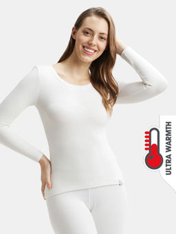 Jockey - 2540 Women Soft Touch Microfiber Elastane Fleece Thermal Top - Lt Bright White