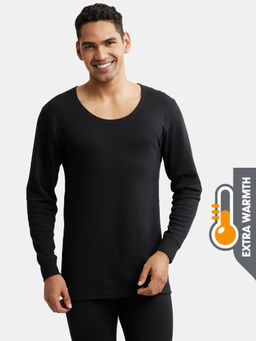 Jockey - 2404 Men Extra Warmth Combed Cotton Rich Full Sleeve Thermal Set - Black
