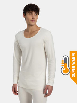 Jockey - 2403 Men Super Warm Cotton Rich Brushed Thermal Undershirt - Off White