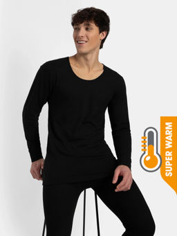 Jockey - 2403 Men Super Warm Cotton Rich Brushed Thermal Undershirt - Black