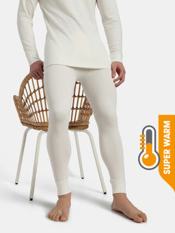 Jockey - 2421 Men Super Warm Combed Cotton Rich Brushed Thermal Long John - Off White